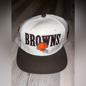 VTG 90s CLEVELAND BROWNS Shadow NFL Pro Line Sports Specialties SnapBack Hat NWT